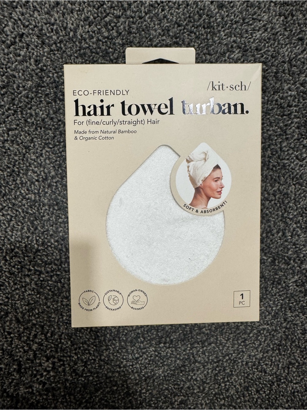 Kitsch White Eco-Friendly Hair Towel Turban